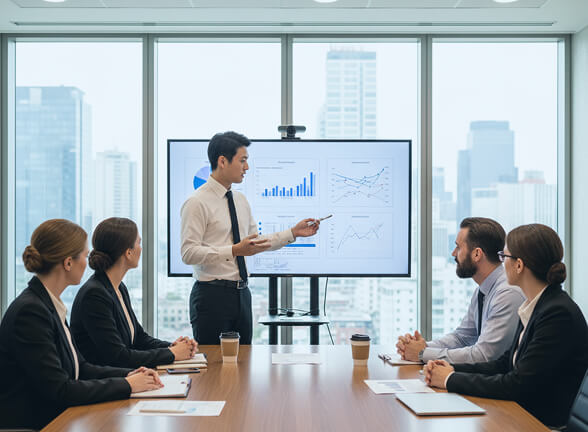 プレゼン中の様子の画像