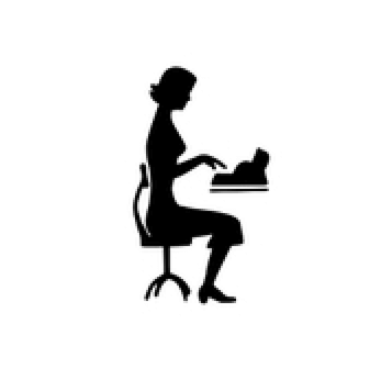 女性が作業しているアイコン